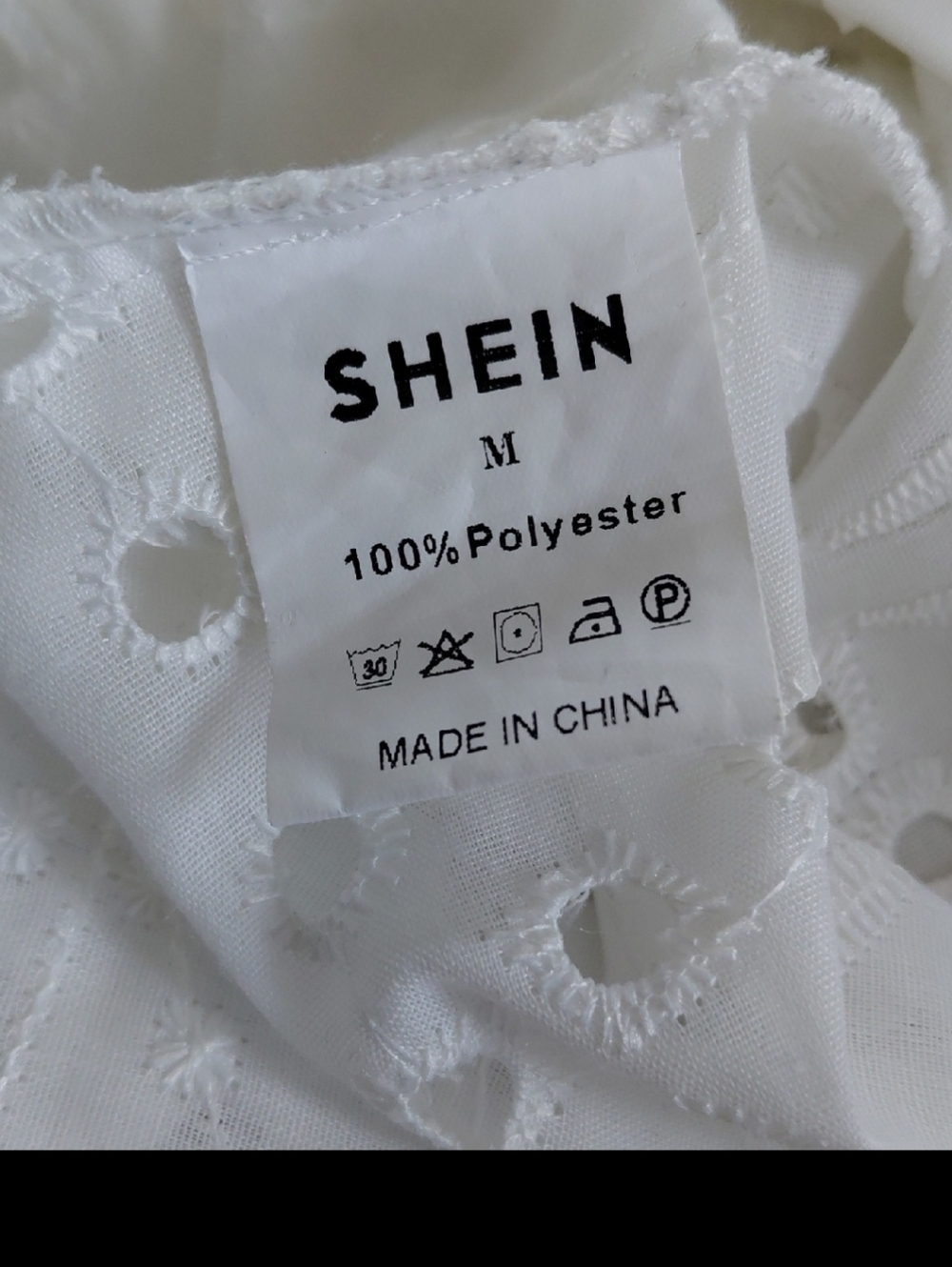 Shein White Eyelet Boho Blouse - Picture 5 of 8